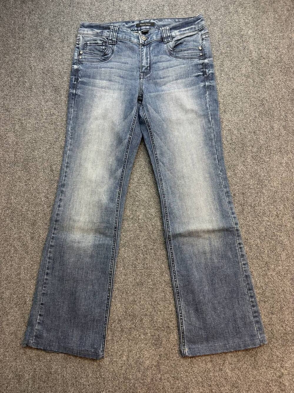 Y2K White House Black Market Blanc Jeans Womens 6R Bootcut Rhinestone Denim